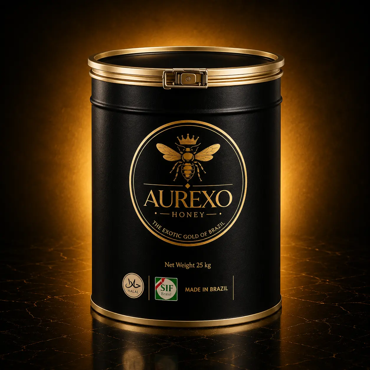 AUREXO HONEY 25 kg Brazilian honey packaging