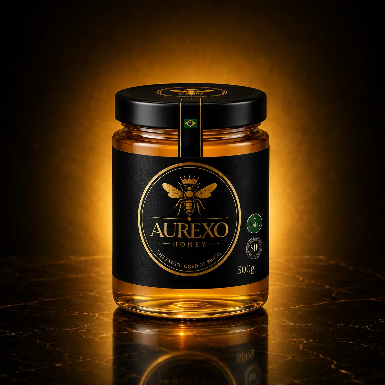 AUREXO HONEY 500 g Brazilian honey packaging