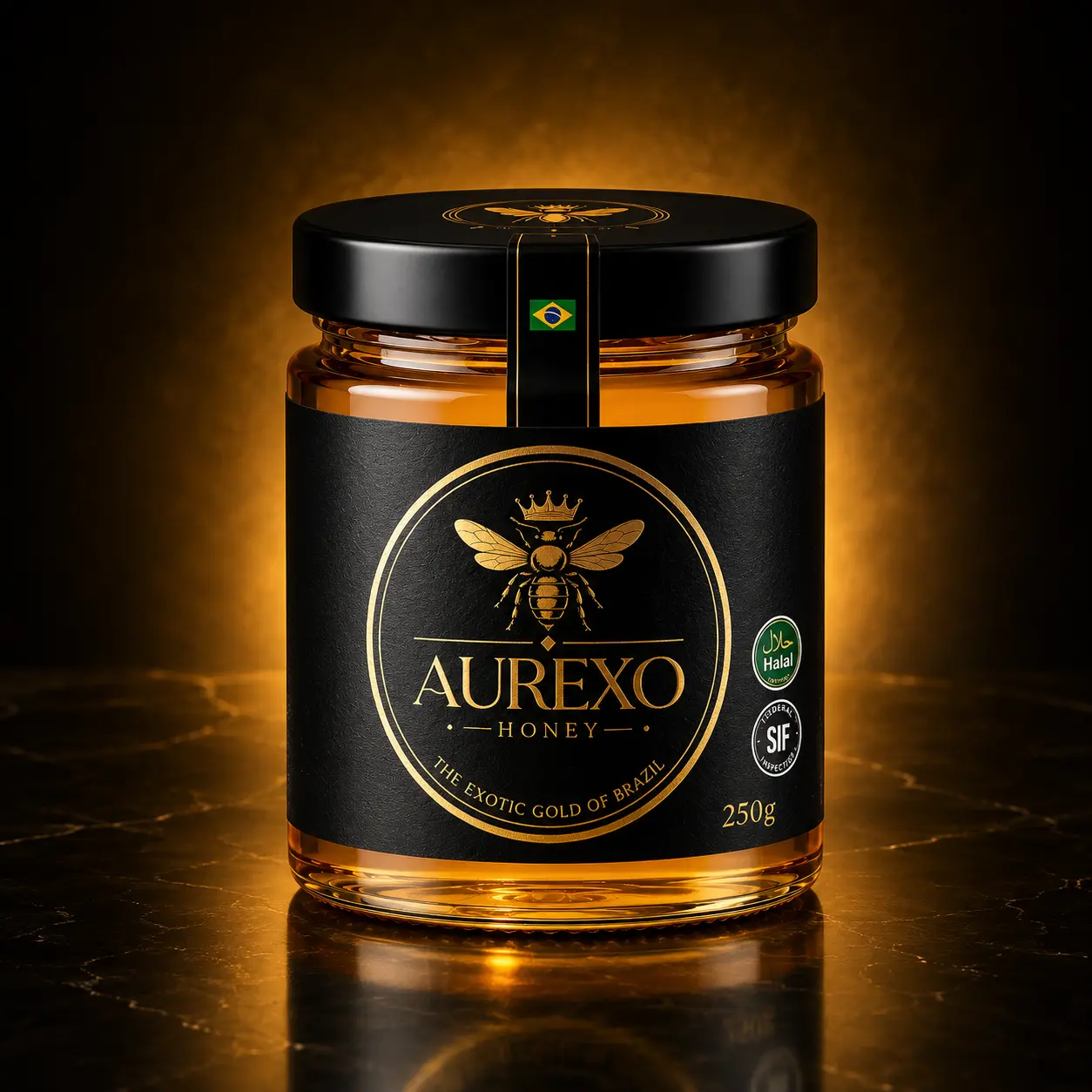 AUREXO HONEY 250 g Brazilian honey packaging